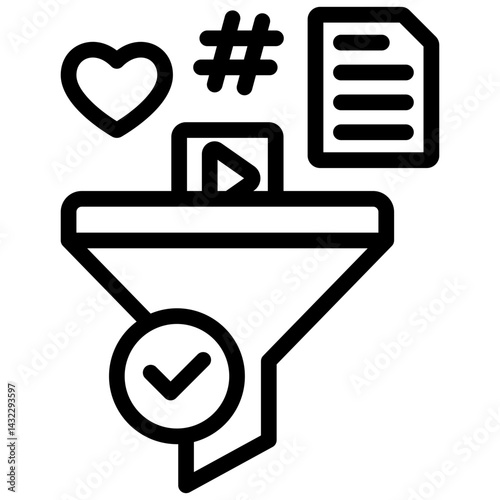 Content Curation Outline Icon