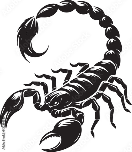 scorpion tattoo vector, scorpion logo silhouette vector