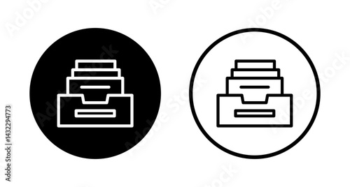 Archive folders icon logo design. Document vector icon. Archive storage icon.