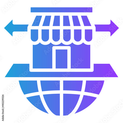 Business Expansion glyph gradient icon