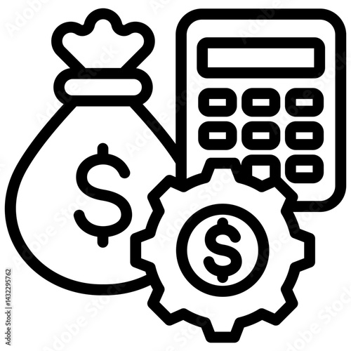 Cost Management Outline Icon