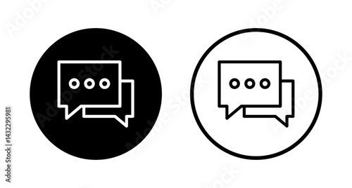 Chat icon logo design. speech bubble sign and symbol. comment icon. message