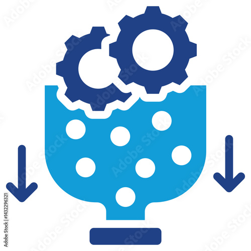 Bottleneck Analysis Dual Tone Icon