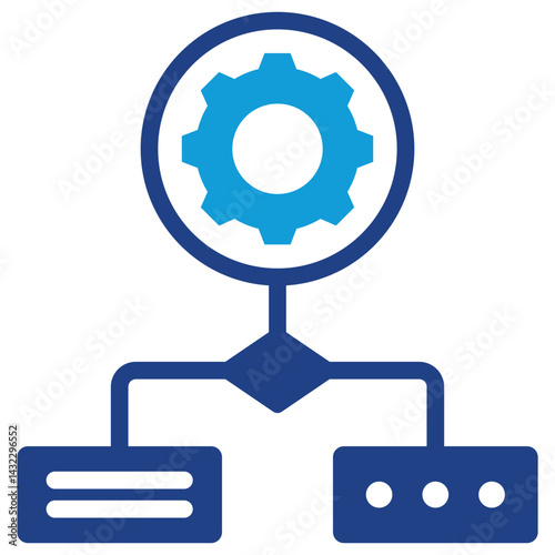 Process Modeling Dual Tone Icon