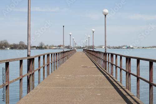 Wooden pier Belle Island