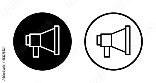 Megaphone icon logo design. Loudspeaker sign and symbol