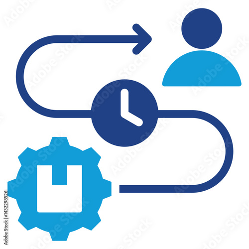 Lead Time Management Dual Tone Icon