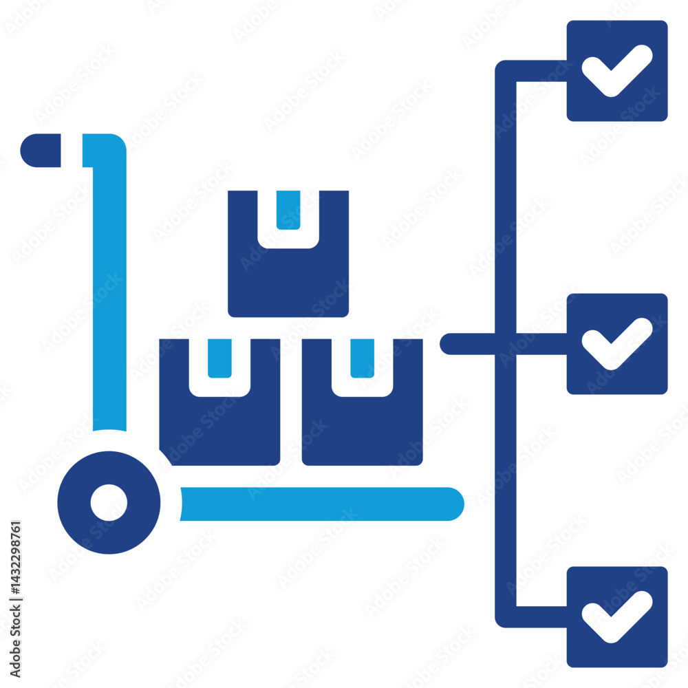 Fototapeta premium Procurement Compliance Dual Tone Icon