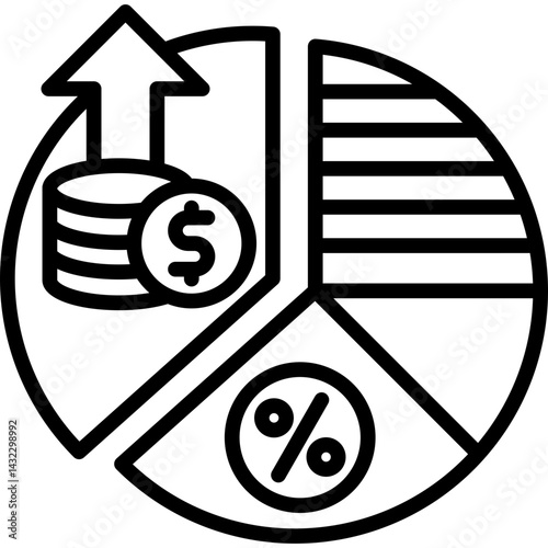 High Margins line icon