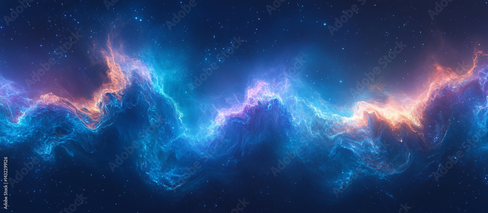 Fototapeta premium Abstract digital wave and Futuristic point wave stripe texture for banner, business background.