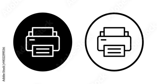 Print icon logo design. printer sign and symbol