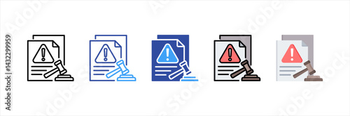 Lawsuit Multi Style Icon Set