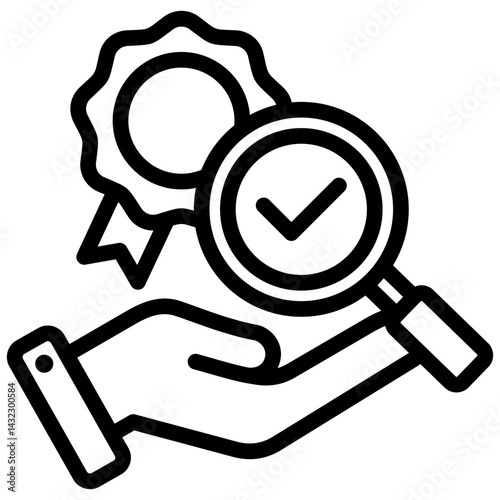 Quality Tracking Outline Icon