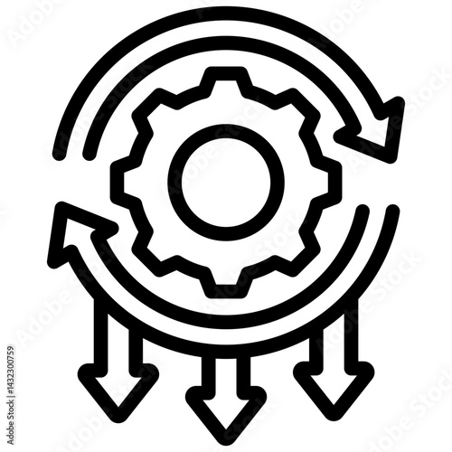 Rework Reduction  Outline Icon