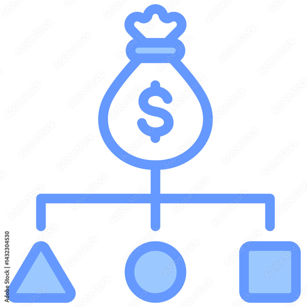 Diversification Lineal Blue Icon Diversification Lineal Blue Icon