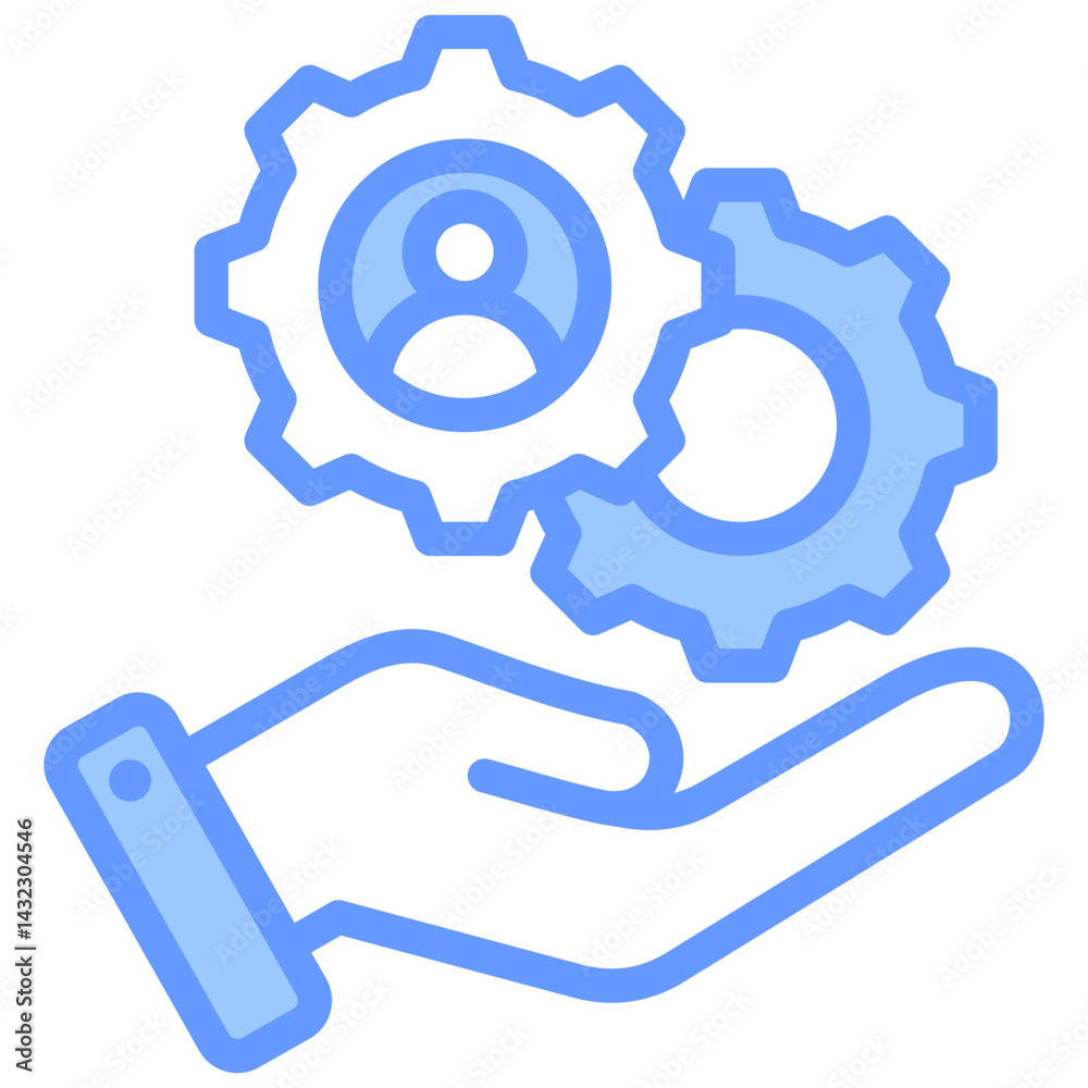 Service Strategy Lineal Blue Icon Service Strategy Lineal Blue Icon