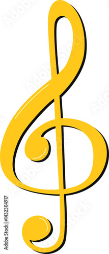 Music Note Party Illustration