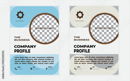 Flyer designs with various shapes like round, triangular etc. and customizable colors like off-white, green, sky blue, pink, orange, blue etc.