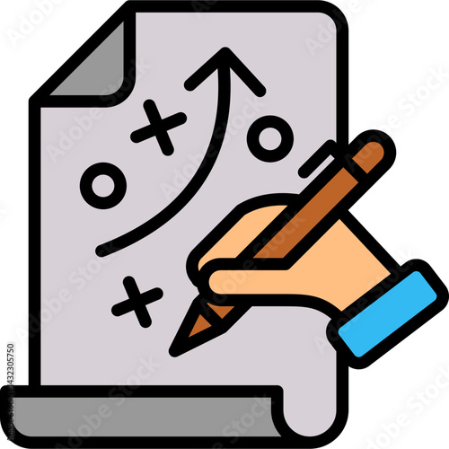 Strategy lineal color icon
