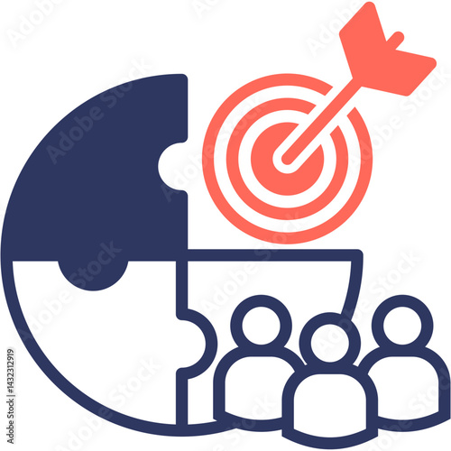 Target Marketing mixed color icon