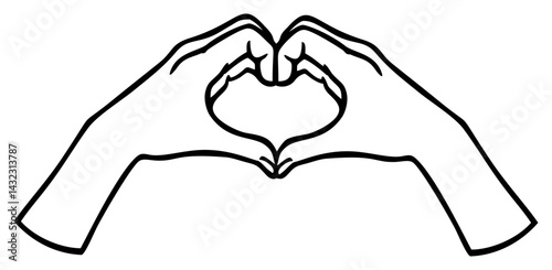 Love Hand. Editable color vector