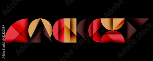 Abstract typography spells Adobe. Geometric shapes form letters, utilizing warm color palette. Design appears modern, sleek.