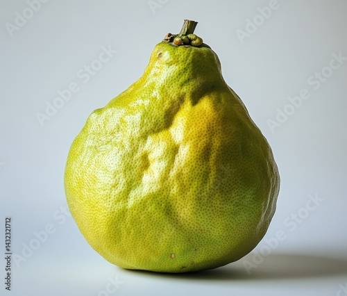 A misshapen citrus fruit