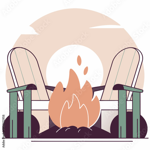 Relaxed Campfire Gathering An Outdoor Retreat for Warm Community Connections