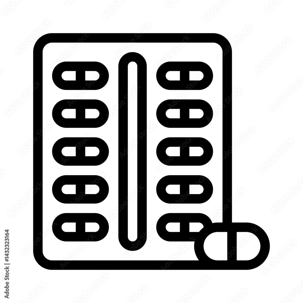 pill pack line icon pill pack line icon