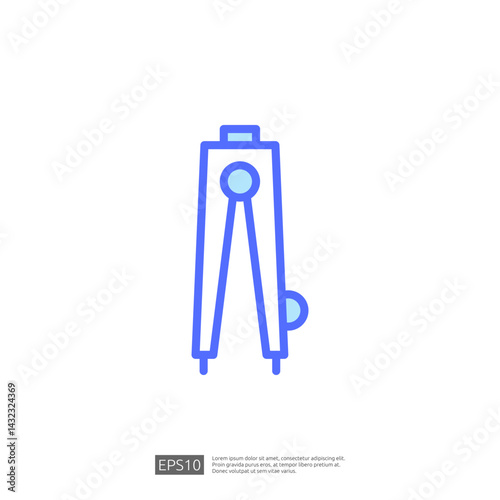 Blueprint Icon Representing Home Renovation Planning and Design Tools for Construction Projects