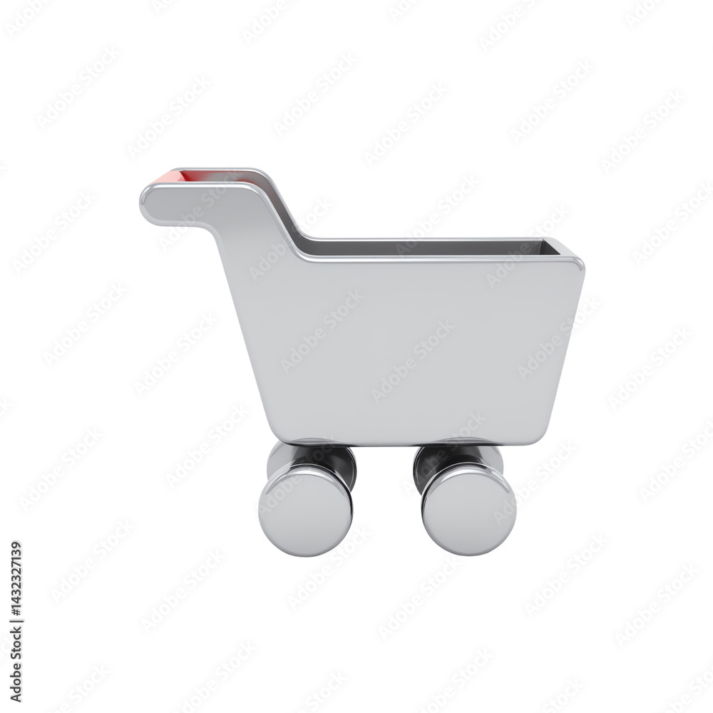 Shopping cart icon, white isolate background Shopping cart icon, white isolate background