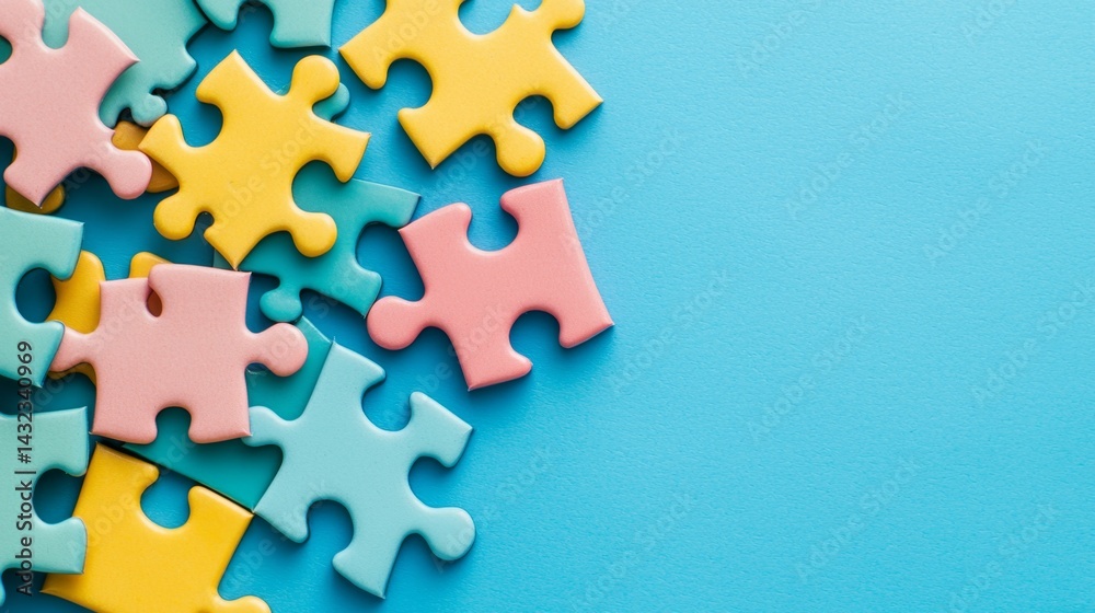 Obraz premium Puzzle Pieces: A Representation of Problem-Solving