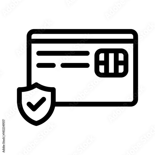 secure pay line icon