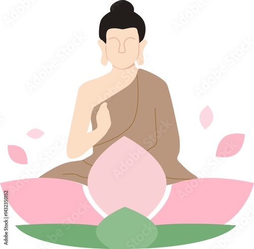 부처님오신날 석가탄신일 절 일러스트