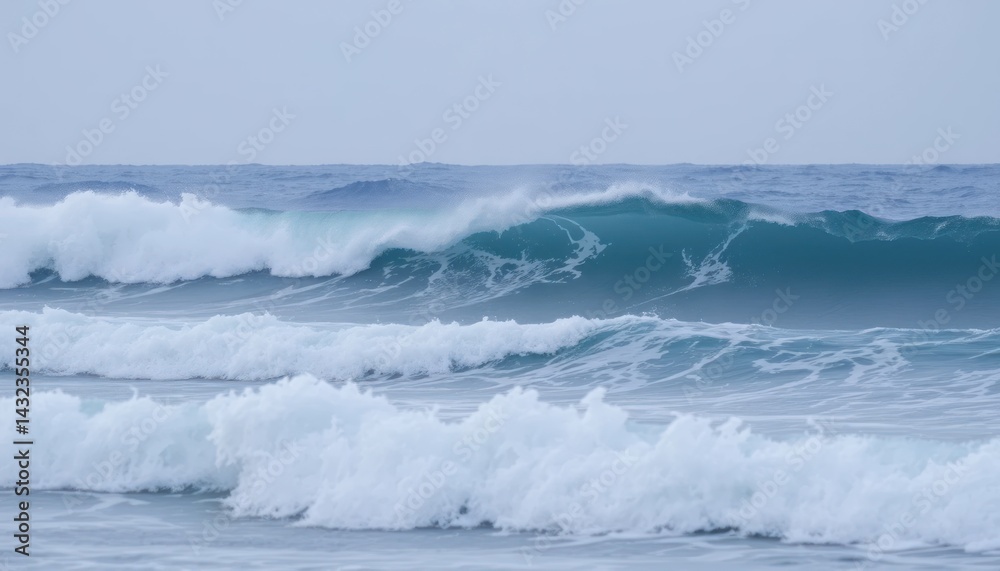 Fototapeta premium Powerful ocean waves crashing (5)