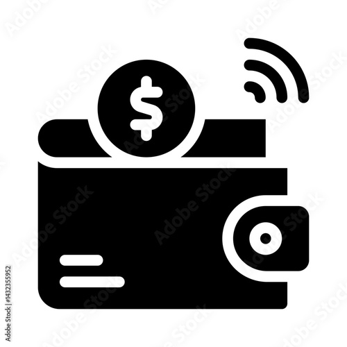 e wallet glyph icon