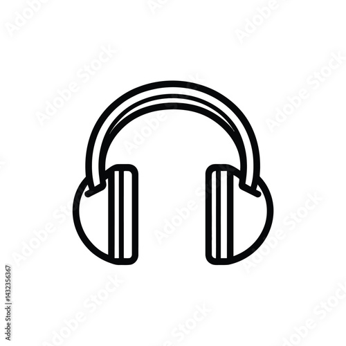 headphones icon on metal internet button