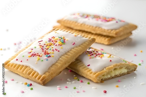 Frosted Pop-Tarts with Sprinkles – Crispy Golden Pastry Food Photography