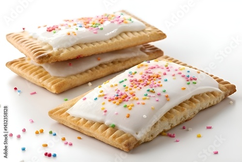 Frosted Pop-Tarts with Sprinkles – Crispy Golden Pastry Food Photography