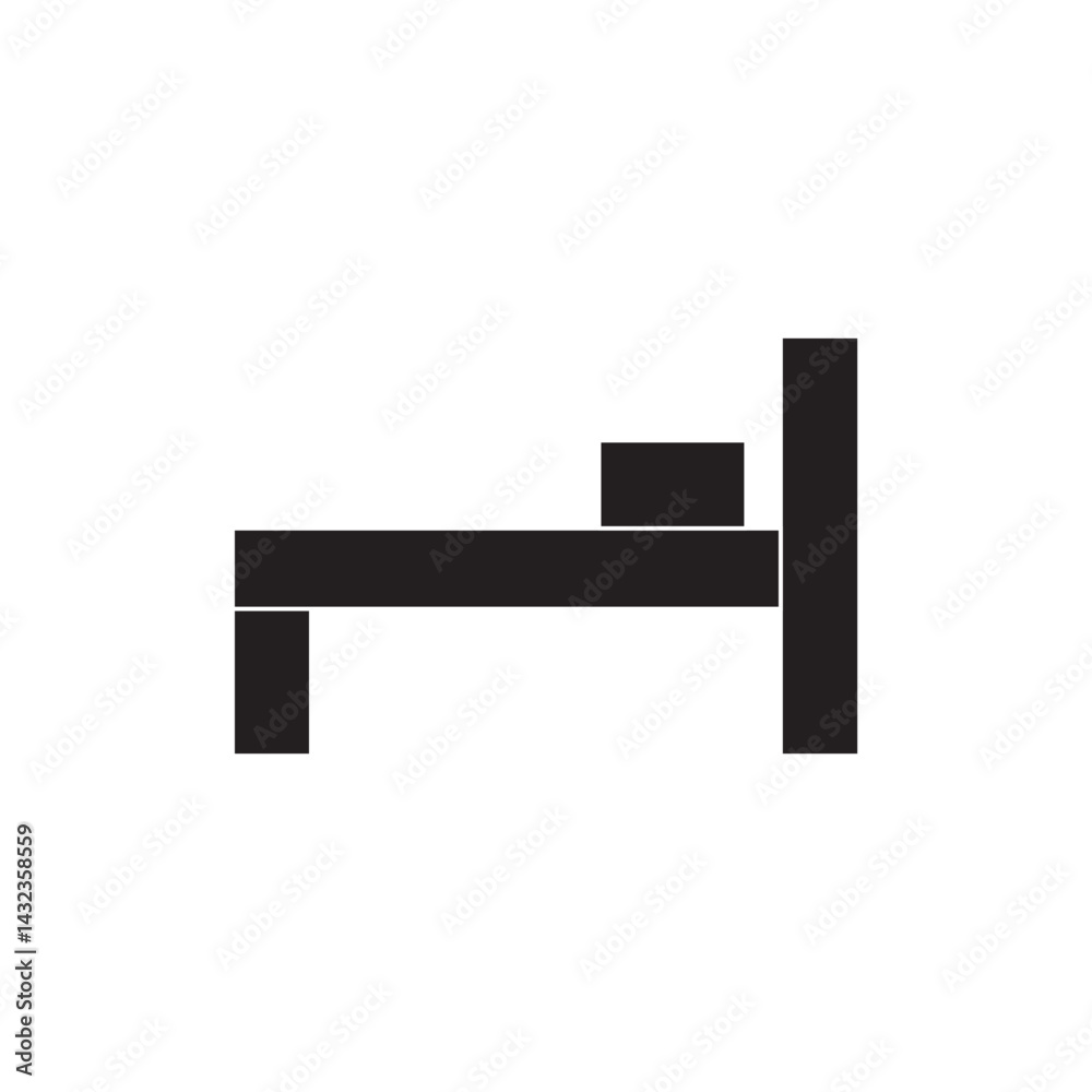 patient bed glyph patient bed glyph