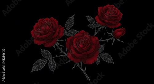 Red Roses with Thorns