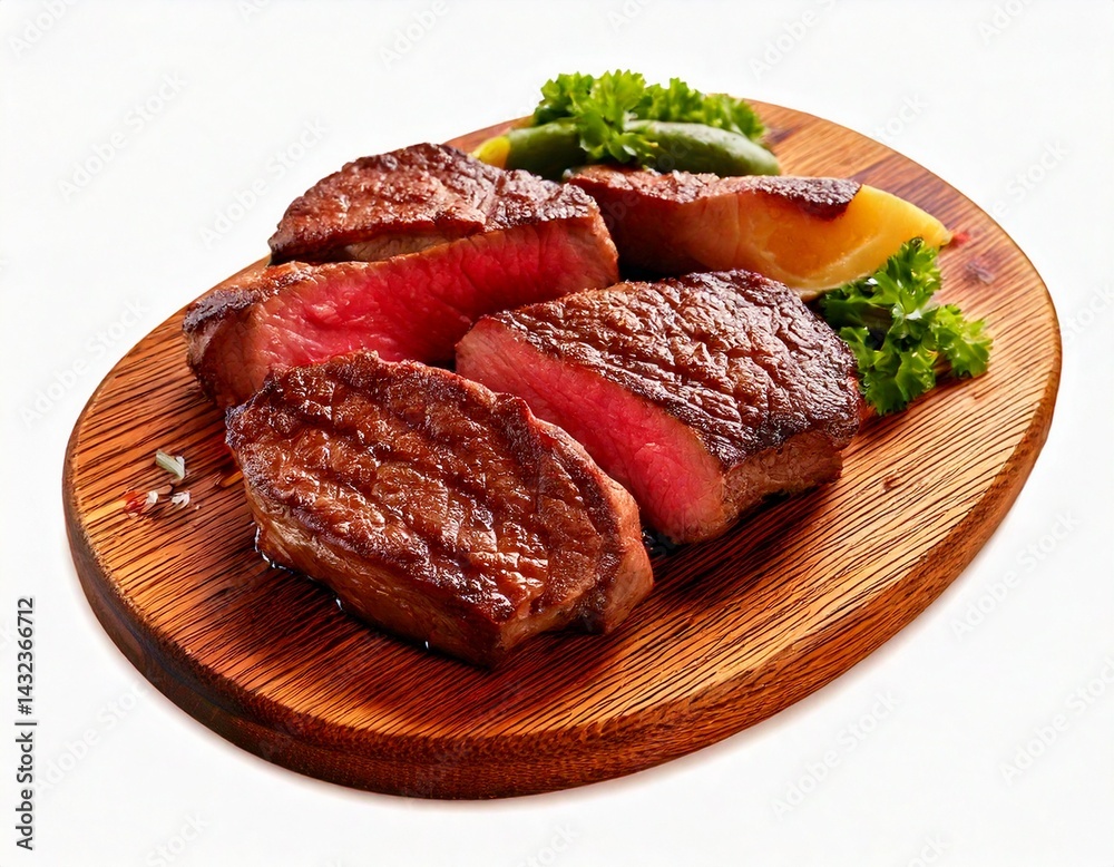 AI Generated Image- Brazilian Picanha on a Rustic Wooden Board AI Generated Image- Brazilian Picanha on a Rustic Wooden Board