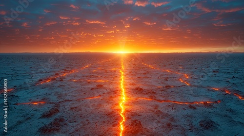 Sunrise casting golden light over a field  HD 8K wallpaper Photographic Image