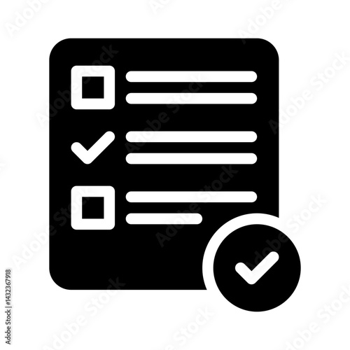 customer checklist glyph icon