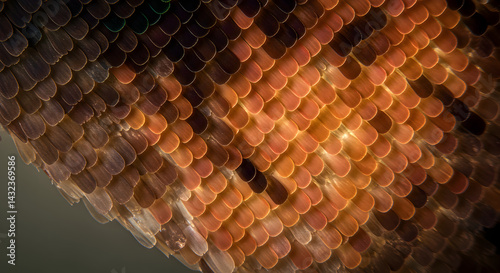 Captivating Close-Up Of Butterfly Wing Scales Shows Intricate Patterns And Details
