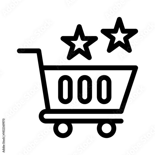 loyalty shopping line icon