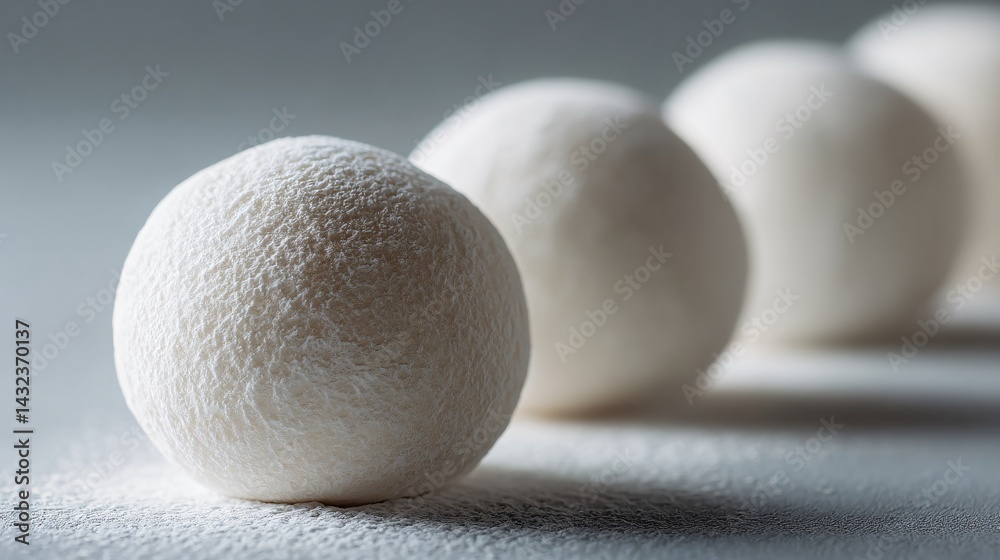 Delicate Daifuku Closeup Minimalist Style Food Photography Soft Lighting Artistic Concept