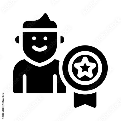 loyal customer glyph icon