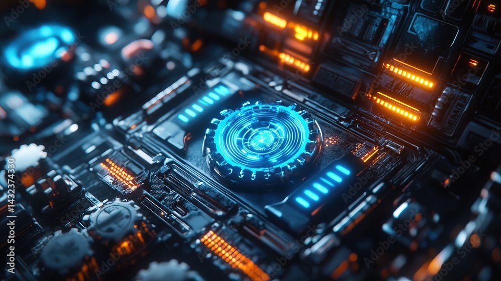 Fototapeta premium Futuristic Circuitry Detail