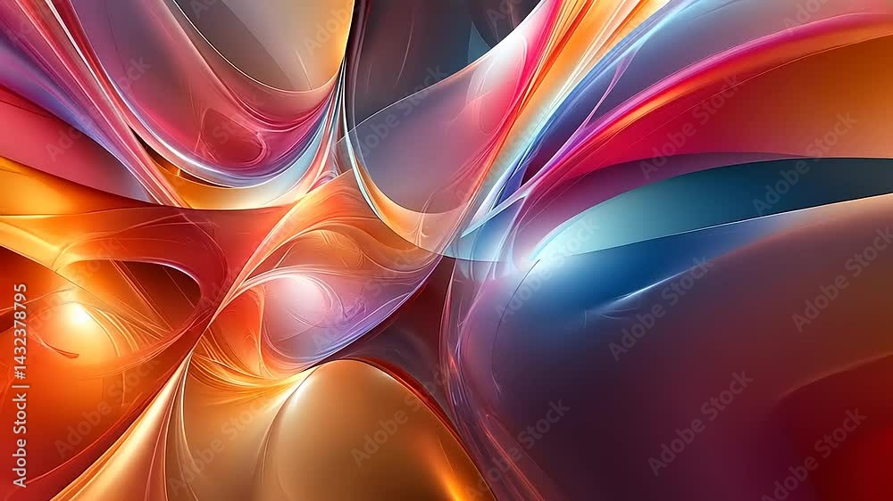 Abstract Colorful Swirling Fluid Design Abstract Colorful Swirling Fluid Design
